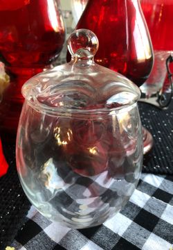 Princess house jar with lid.
