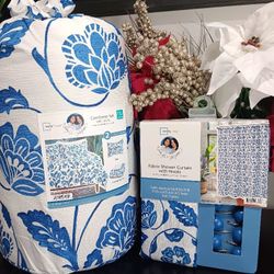 NEW Comforter Set +Matching Shower Curtain