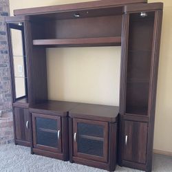 Cherry Wood Entertainment Center 