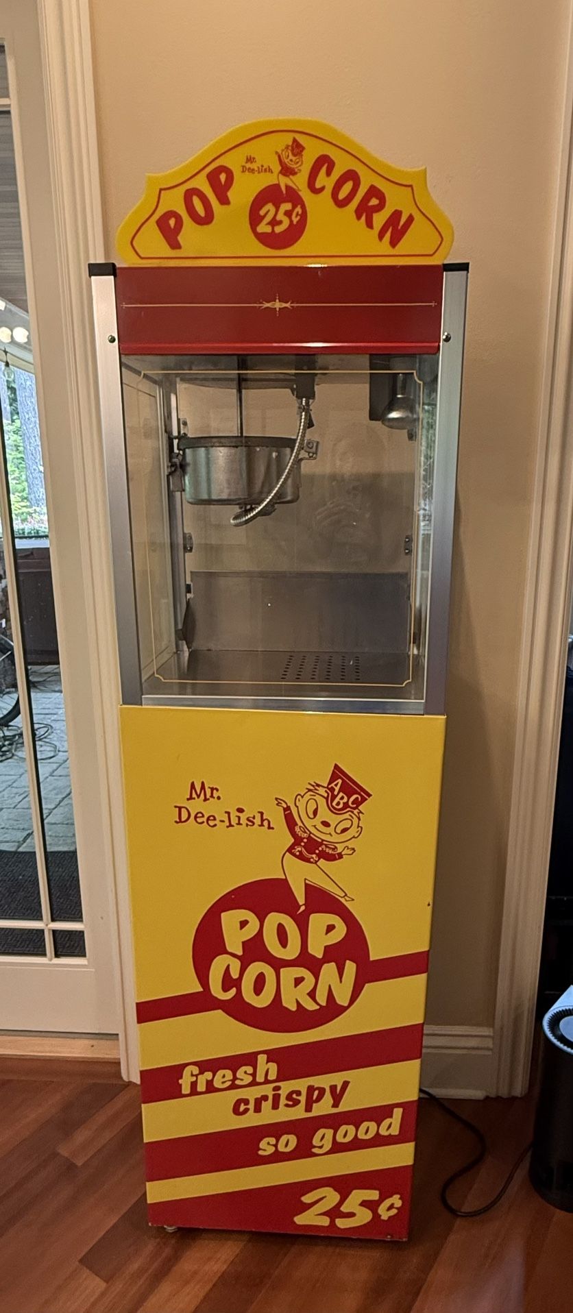 Mr. Dee-Lish Tall Popcorn Maker Machine Theater Style