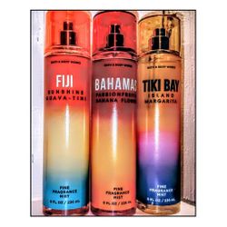 x3 Brand New Bath & Body Works Body Mist Perfume Spray