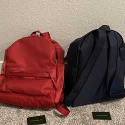 2 Le Pliage Neo Nylon Backpacks Red Or Navy