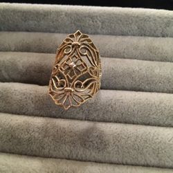 Gold/925 Open Scrollwork Ring