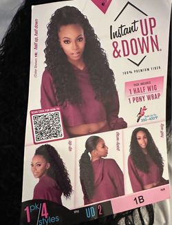 Half Up and down wig and ponytail $20
