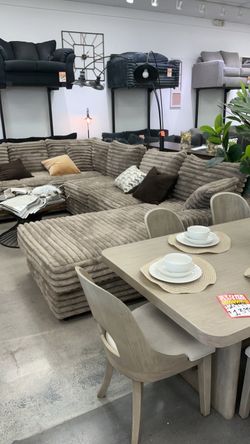 Large Corduroy Sectional Sofa
