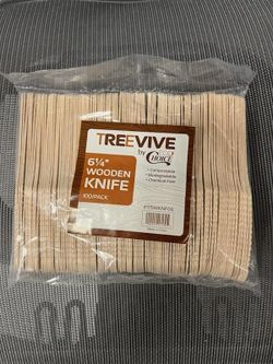 Brand NEW SEALED Treevive Compostable Wooden Knife For Parties