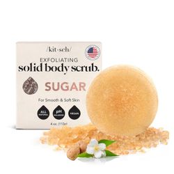 Kitsch All Natural Vegan Sugar Exfoliating Solid Body Scrub
