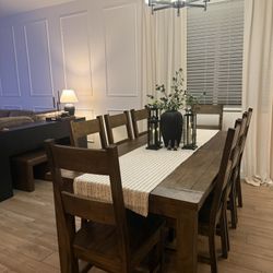 Farmhouse dining set (seats 8)