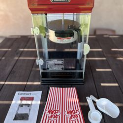 Cuisinart CPM-28 Classic-Style Popcorn Maker Red 10 Cup Kettle Style *Excellent*