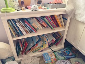 White bookshelf