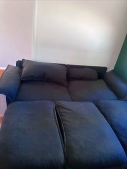Dark Blue Couch Modular - Washable Covers