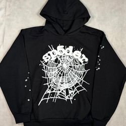 Brand New Men's Size Small Authentic Sp5der Hoodie Black