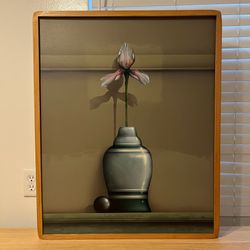 Original Floral Still Life Oil Painting By Listed Artist James Carter - Flower