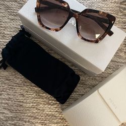 Prada Square Caramel Tortoise Sunglasses