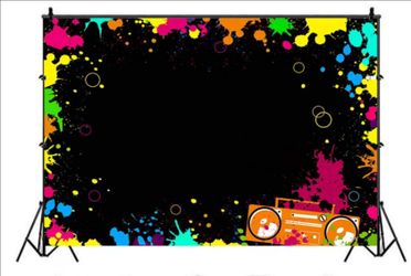 Neon splash design backdrop 👀READ BELOW ⬇️ AVAILABLE ✅️
