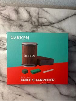 Hakken Rolling Knife Sharpener Kit with Diamond Sharpening Stone for kitchen kni