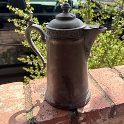 Painted antique coffee pot