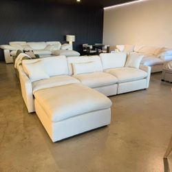 CB2 Style Sectional | 5-Seat Modular Sofa | Deep Seating