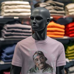 2pac Tupac Shakur Vintage Light Pink Tshirt - Unisex 