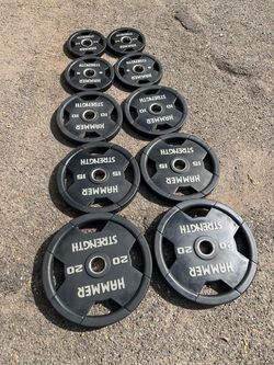 Hammer Strength urethane Olympic Weights
