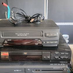 DVD, VCR, And Receiver With Speakers