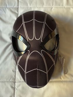 Spider-Man Black Cosplay Mask with LED Eyes