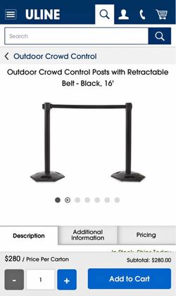 Set of 4 Rope Stanchions. Excellent condition
