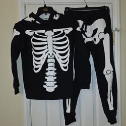 H&M Skeleton Joggers Set Kids Size 8-10