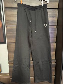 True Religion black wide-leg sweatpants