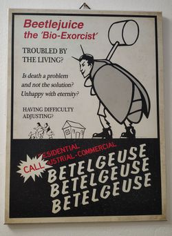 Spirit Halloween Beetlejuice Wood Sign