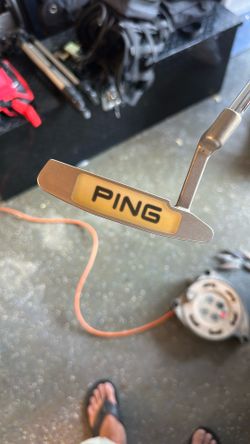 Ping Anser i Isopur 2 Plumbers-Neck 34" Putter Golf Club Karsten w/ Headcover