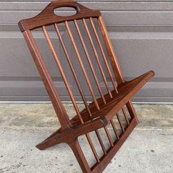 Walnut Magazine Rack 