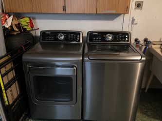 Washer and dryer washer works dryer. May need an additional part. Maybe the thermal fuse motor or heat element. Washer and dryer washer works dryer. M