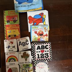 Lot Of 13 Baby Learning Books - 6 Eric Carle Books, Elmo, ABC, Numbers And More