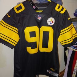 Pittsburgh Steelers TJ Watts Jersey Embroidered Autograph 