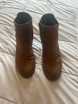 Women’s Brown Suede  Ankle Boots with Side Zipper