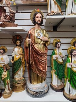 San JUDAS 36" Inches TALL St jude DORADO Gold. Color STATUE Estatua