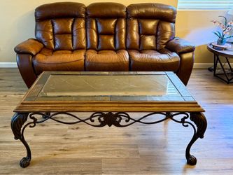 Glass coffee table