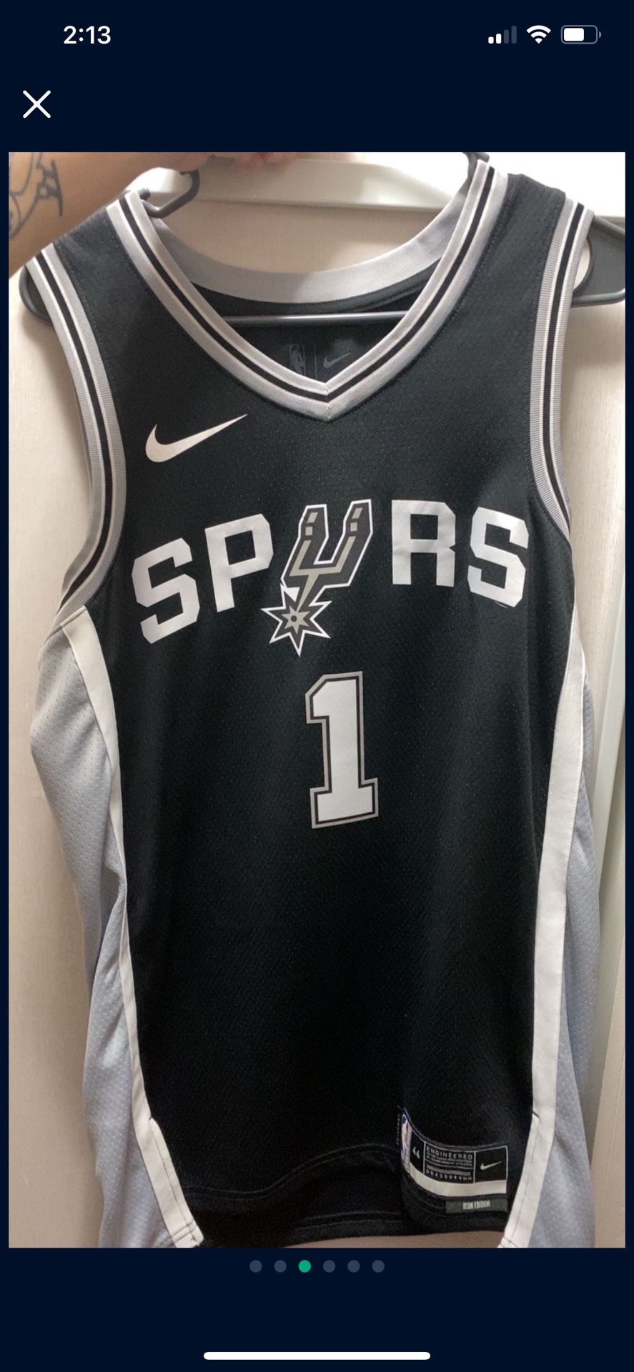 Victor Wembanyama Swingman Nike Nba San Antonio Spurs Jersey Mens Mediums Size 44