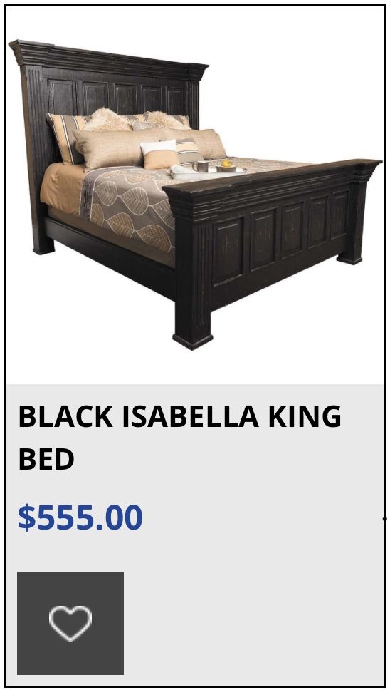 King size bed frame