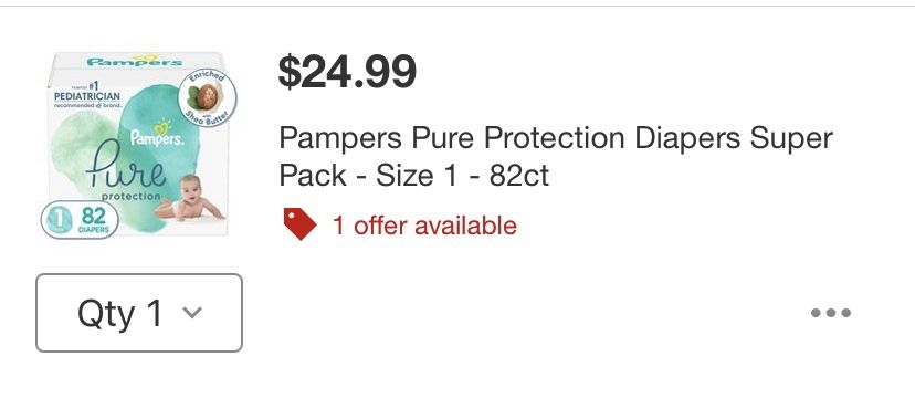 Pamper Pure Never Opened