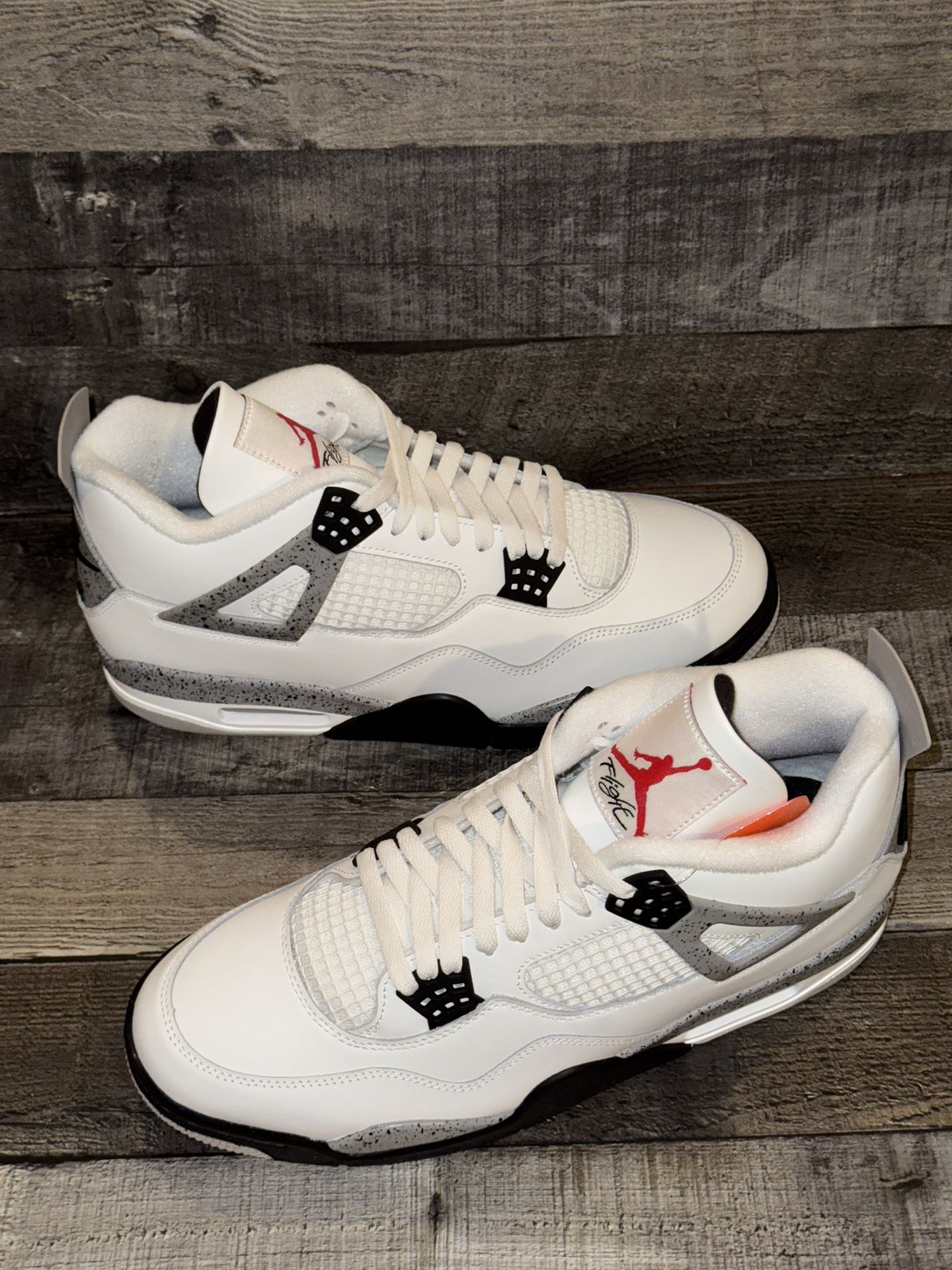 New Nike Air Jordan Retro 4 White Cement Size 11.5