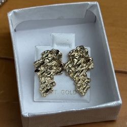 14k Nugget Earrings 