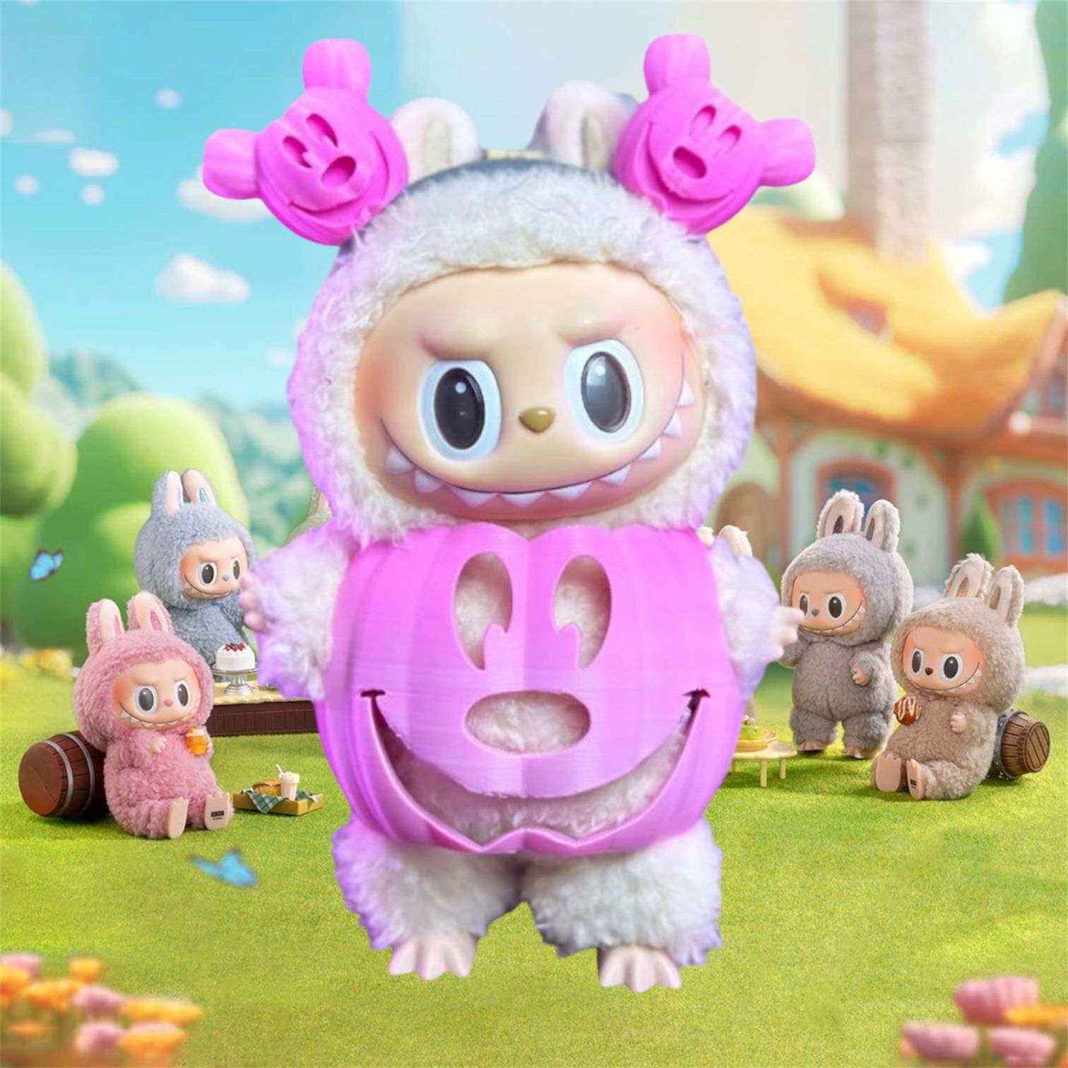 Labubu Halloween Pumpkin Costume, Cute Costume for Pop Mart Doll