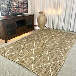 Unique Loom Braided Jute Area Rug  5' x 8' 