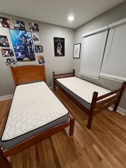 Two Twin Beds with Mattresses