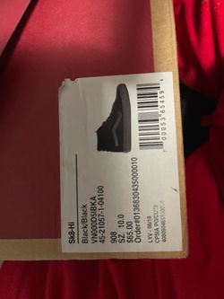 Vans SK8 HI Black Black High Top Shoes Sneakers VN000D5IBKA Men's Size 10
