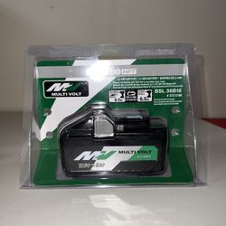 Metabo HPT MultiVolt Battery | 36V/18V, 4.0 Ah/8.0 Ah, Lithium Ion, Slide Style | 372121M