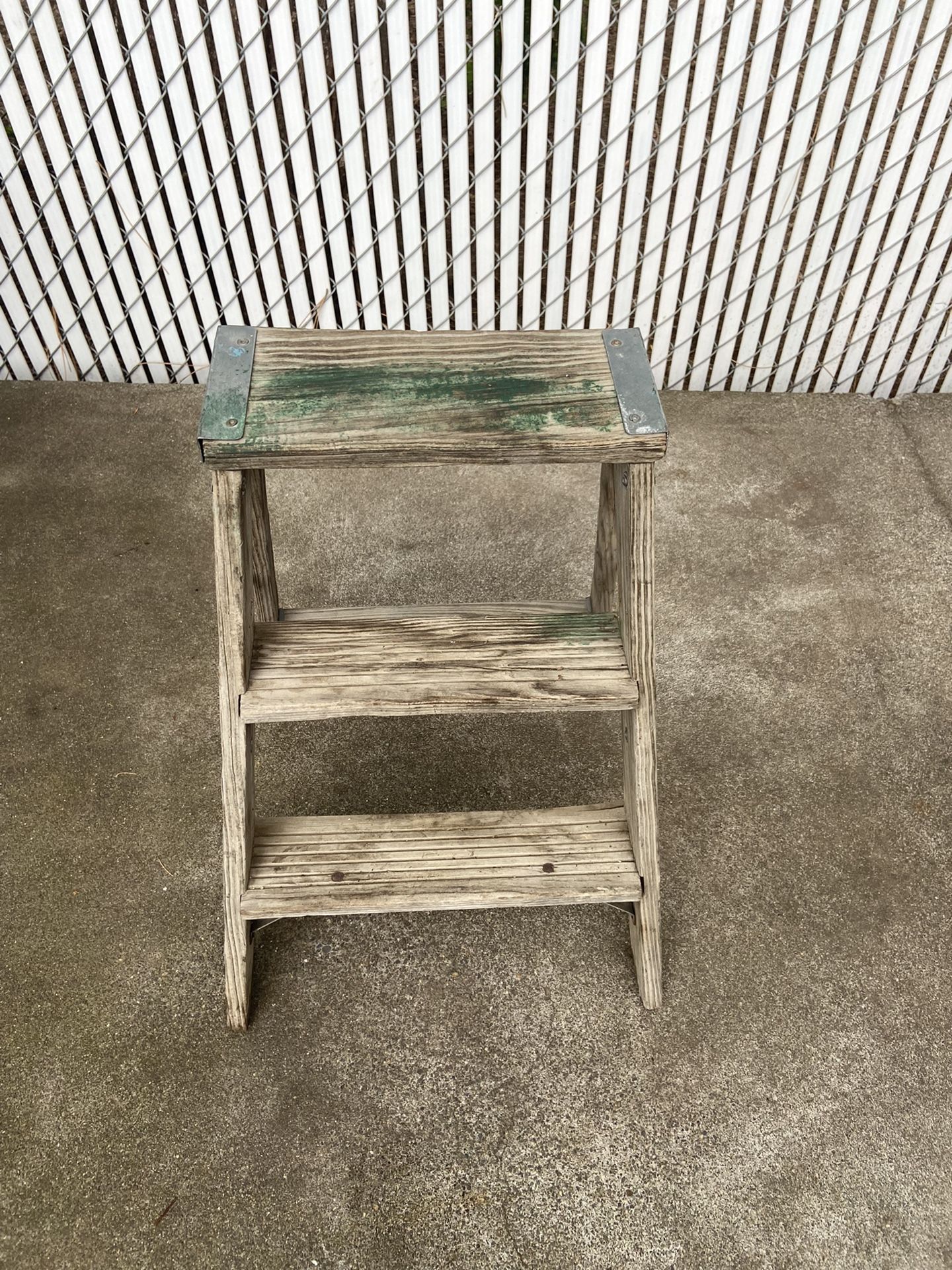 Vintage Wood Step Stool