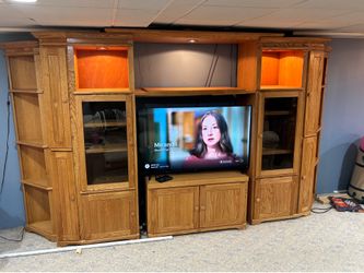 Solid Oak Entertainment Center
